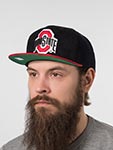 Бейсболка MITCHELL NESS арт. HS10401-OSTBLCK Ohio State NCAA (черный / красный)
